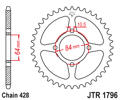 JT SPROCKETS JTR1796.51 (446751jt)
